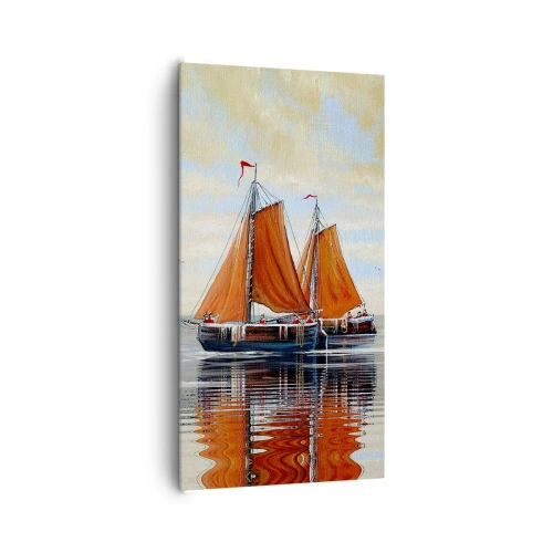 Lærredstryk - Billede på lærred - Hey, sejl, sømand.... - 65x120 cm