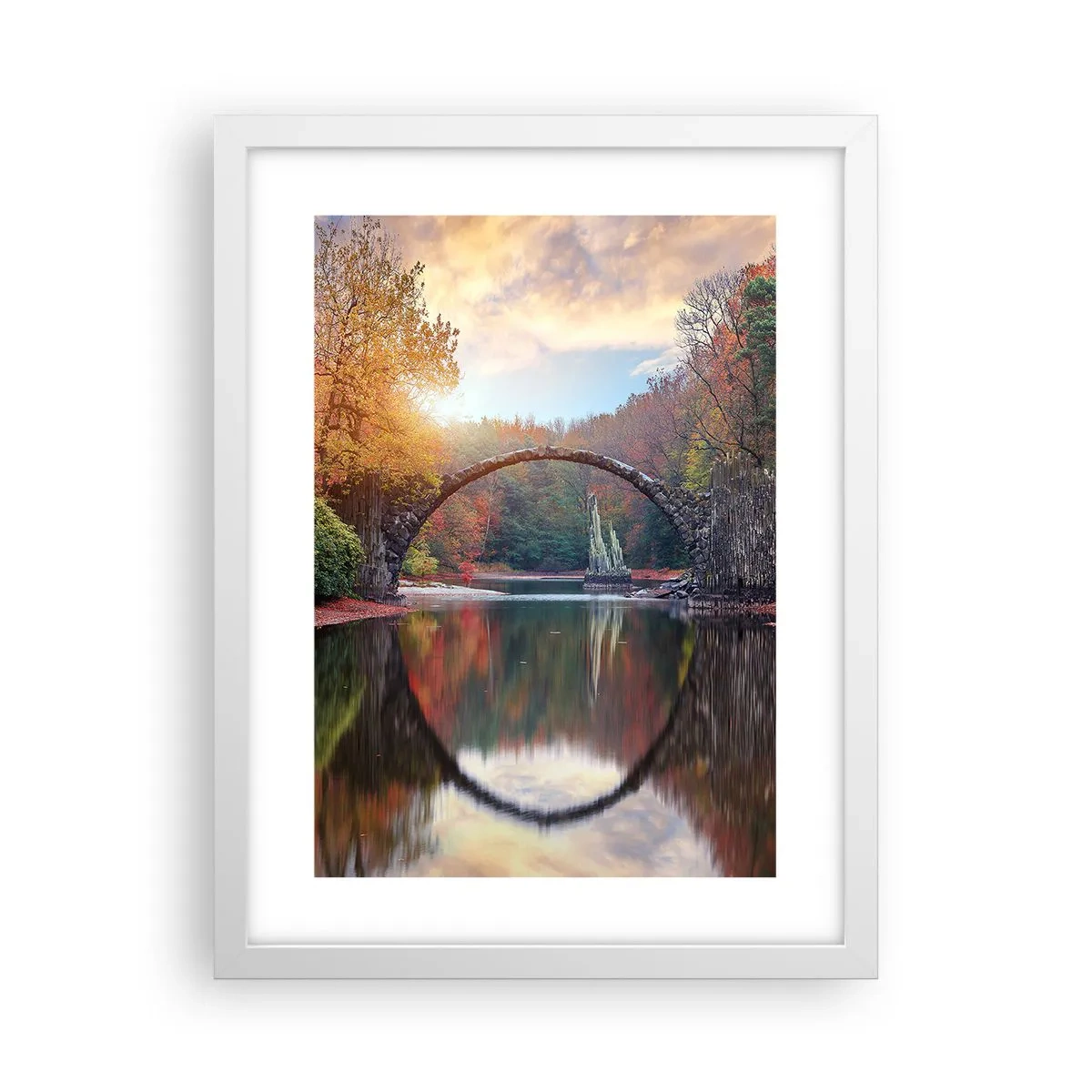 Plakat i hvid ramme - På den anden side af spejlet - 30x40 cm