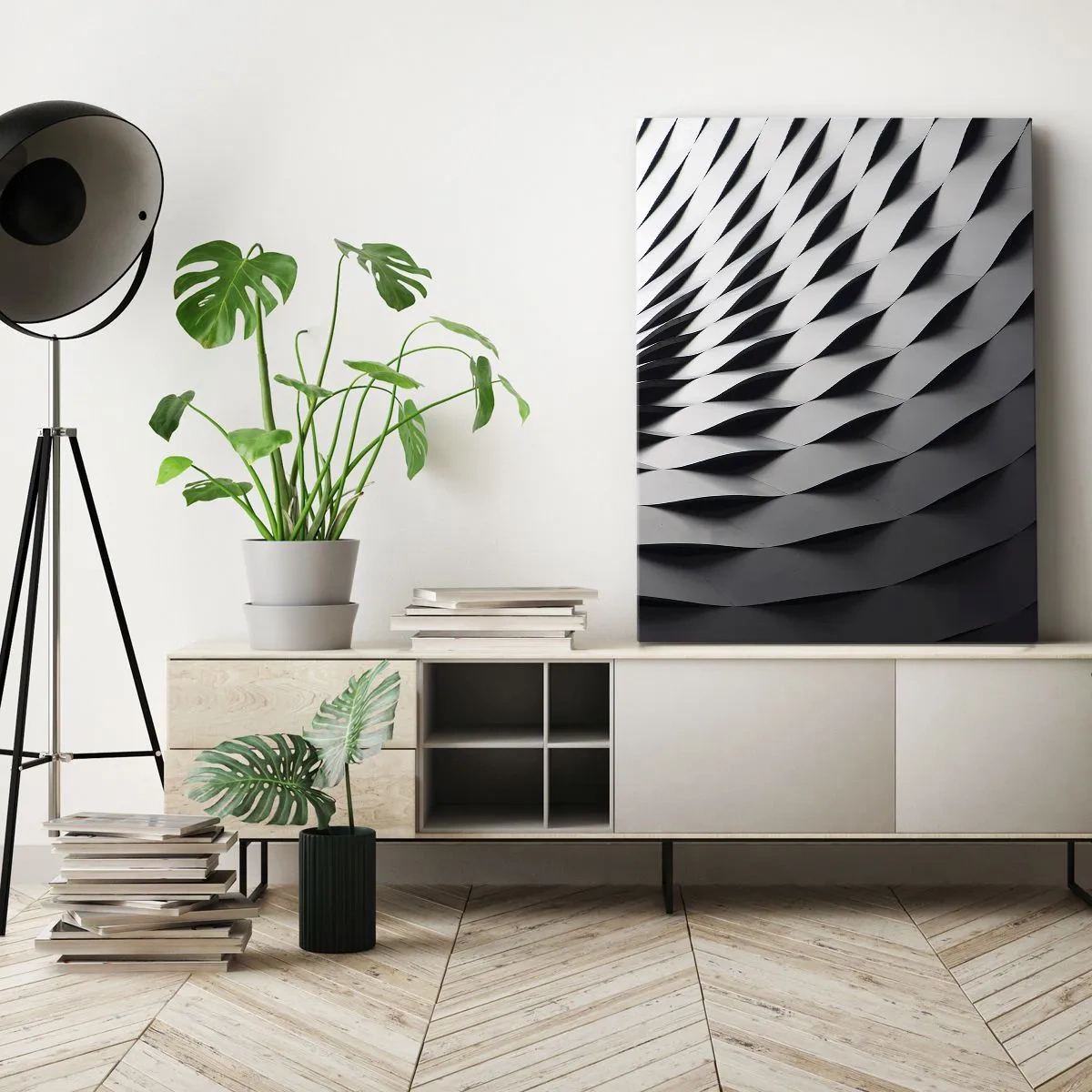 Lærredstryk - Billede på lærred - På bølgernes overflade - 55x100 cm