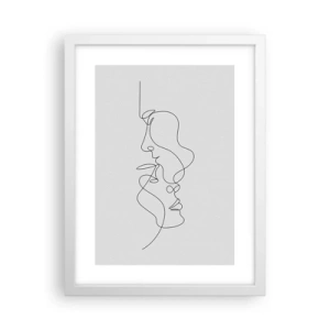 Plakat i hvid ramme - Gløderne af glubende begær - 30x40 cm