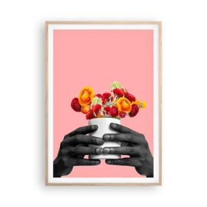 Plakat i ramme af lyst egetræ - Livets apotheose - 70x100 cm