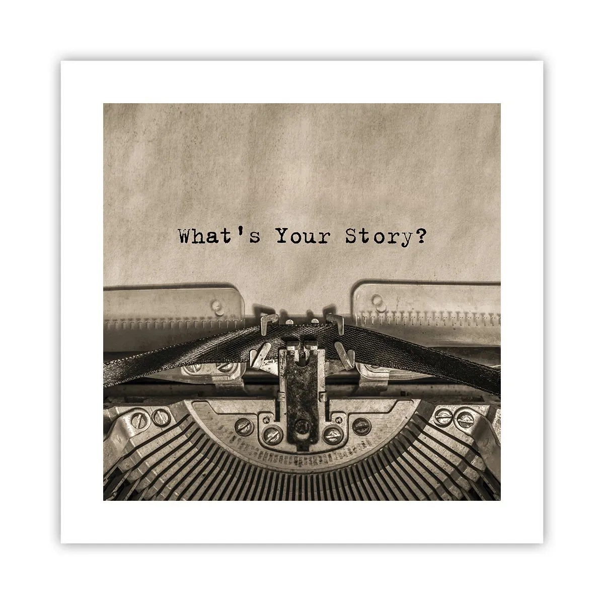 Plakat - Fortæl mig - 40x40 cm