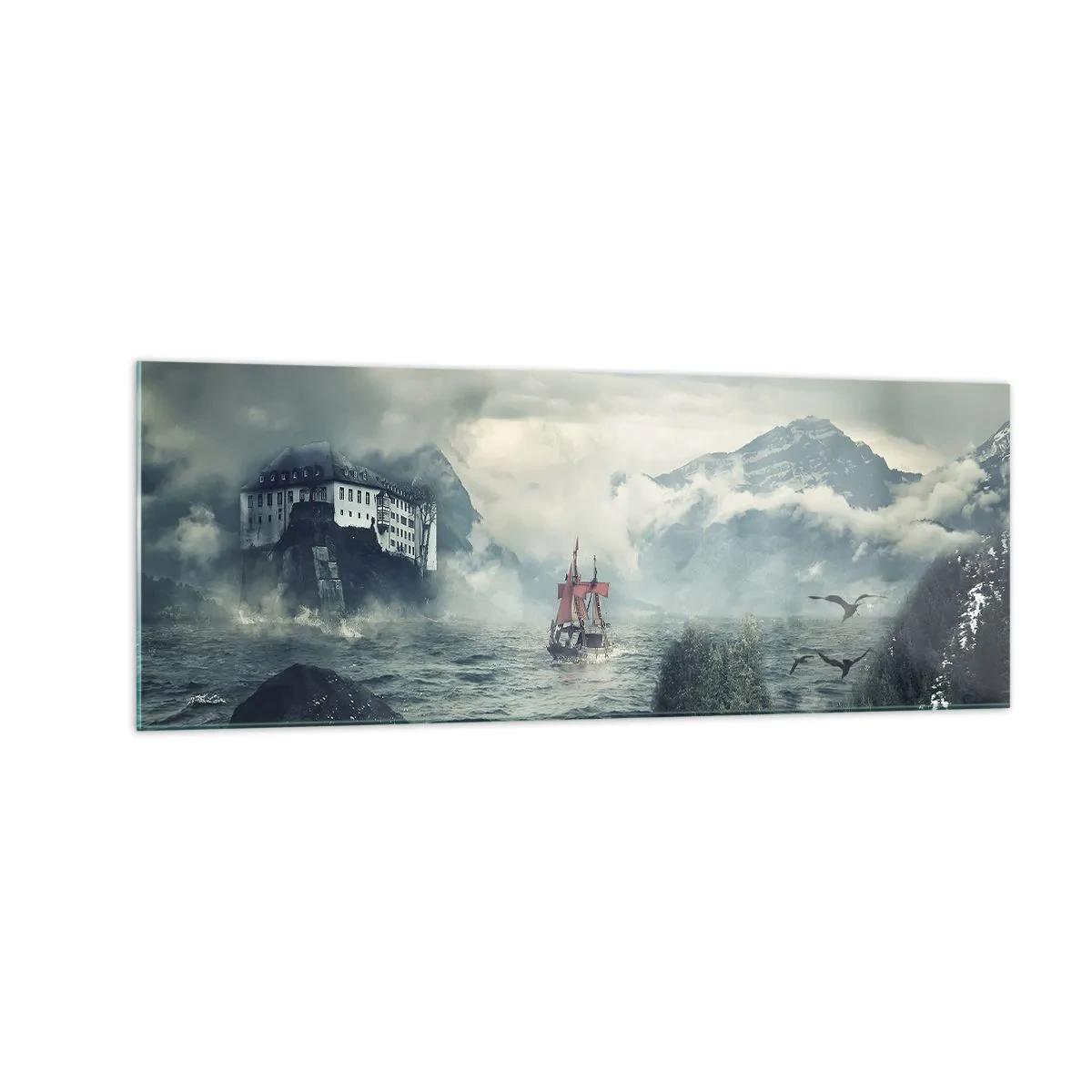 Billede på glas - På magiske vande - 140x50 cm