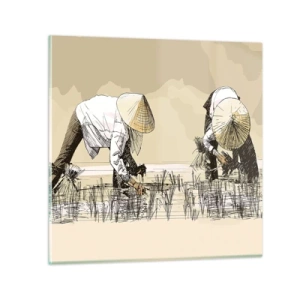 Billede på glas - God høst - 70x70 cm