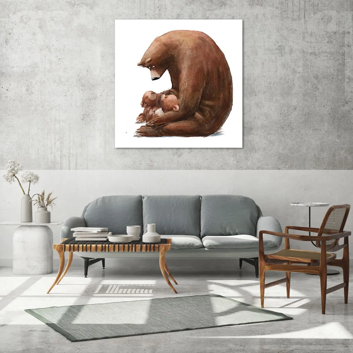 Billede på glas - Drøm sødt, børn - 60x60 cm