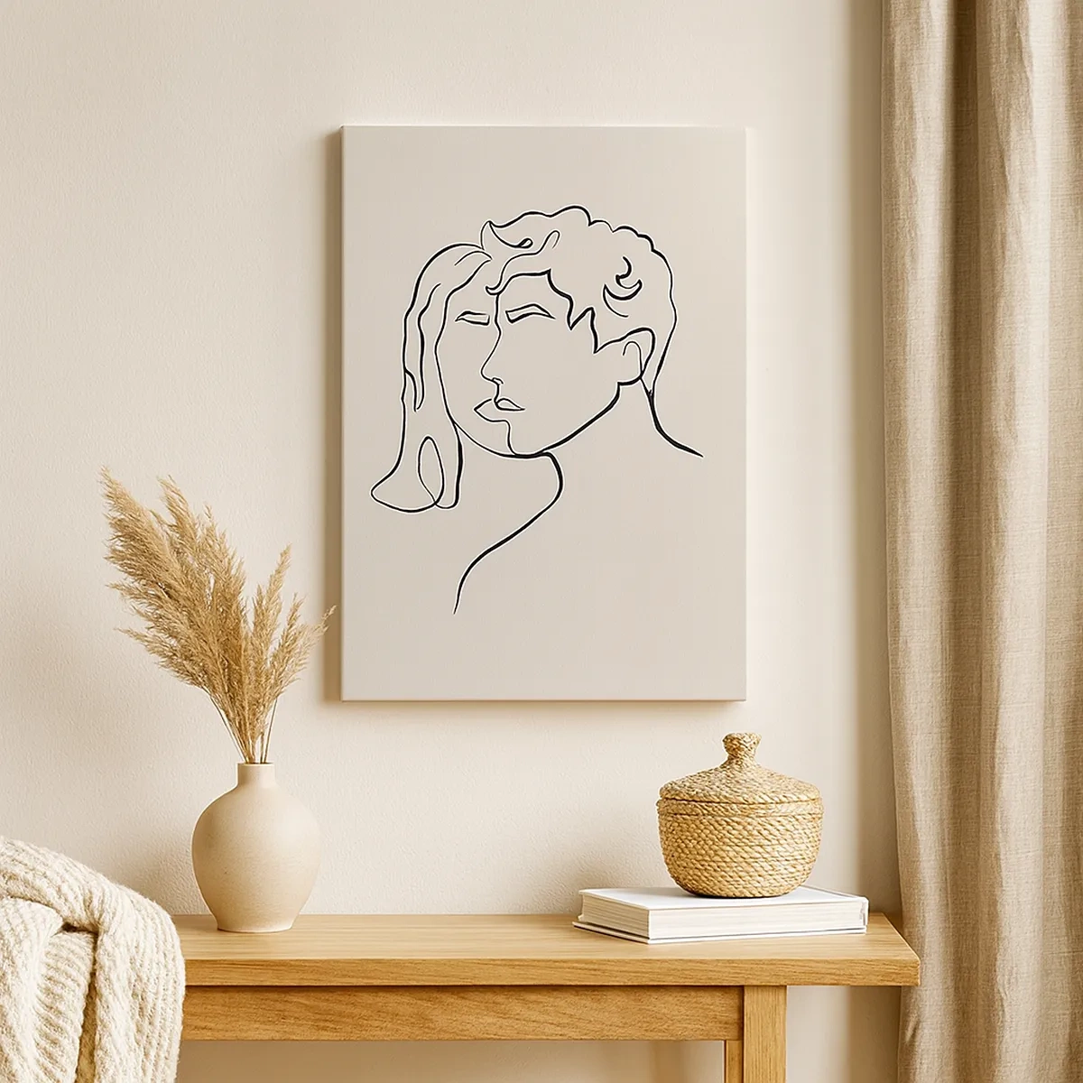 Lærredstryk - Billede på lærred - Og enhed er blevet til - 50x70 cm