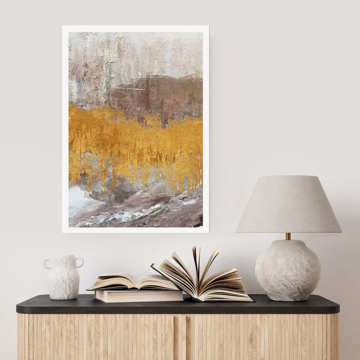 Plakat - En gylden eksplosion - 70x100 cm