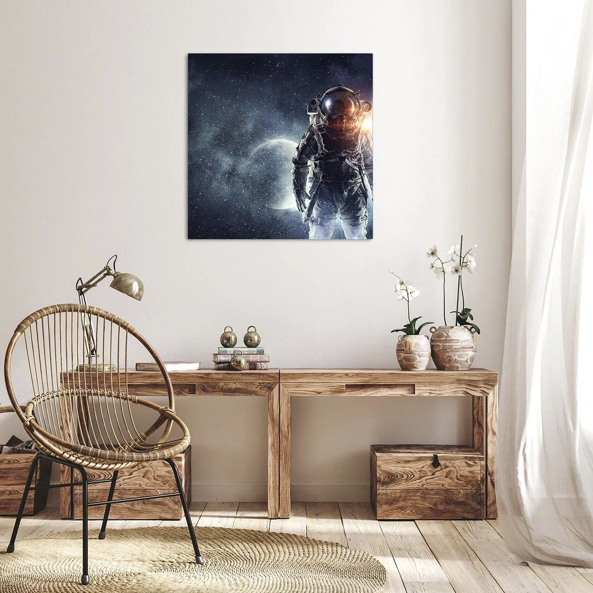 Lærredstryk - Billede på lærred - Et kosmisk eventyr - 70x70 cm