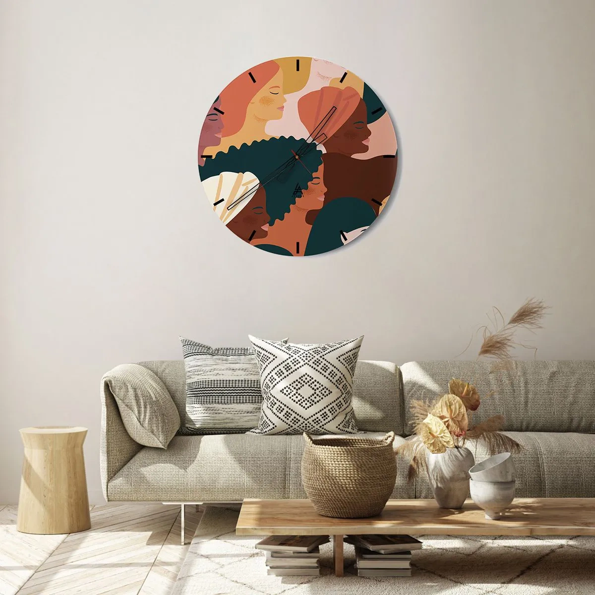 Vægur, Uret - Kun kvindelighed - 40x40 cm