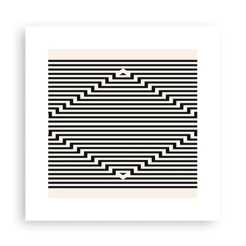 Plakat - Geometrisk illusion - 30x30 cm