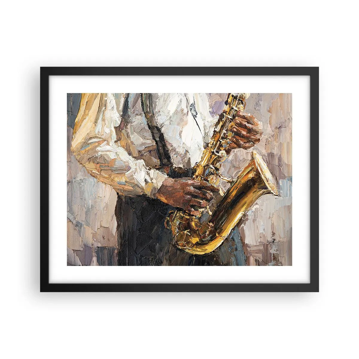 Plakat i sort ramme - Tid til at gå solo - 50x40 cm