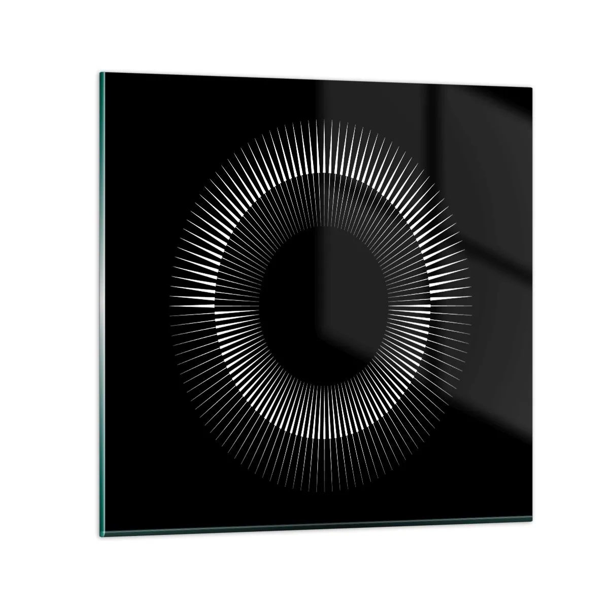 Billede på glas - Sort sol - 30x30 cm