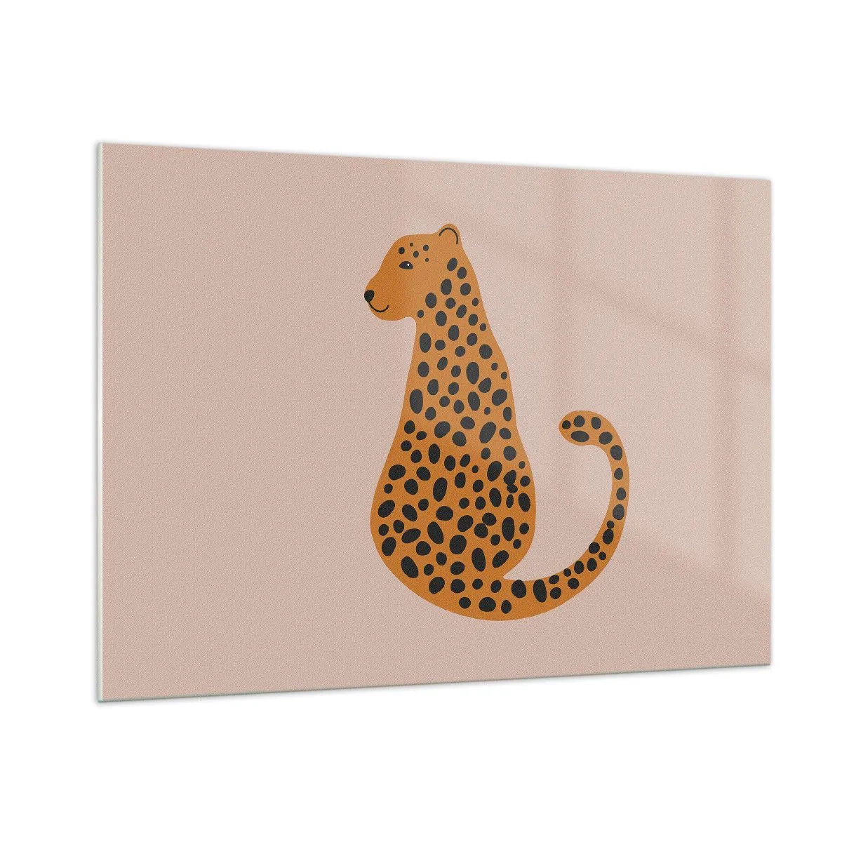 Billede på glas - Leopardprint er et moderigtigt mønster - 100x70 cm