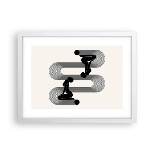 Plakat i hvid ramme - Sensuel symmetri - 40x30 cm