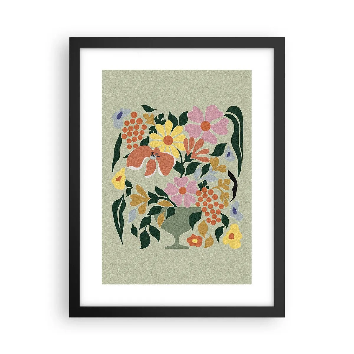 Plakat i sort ramme - En buket fuld af liv - 30x40 cm