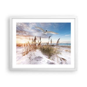 Plakat i hvid ramme - Vind fra havet - 50x40 cm