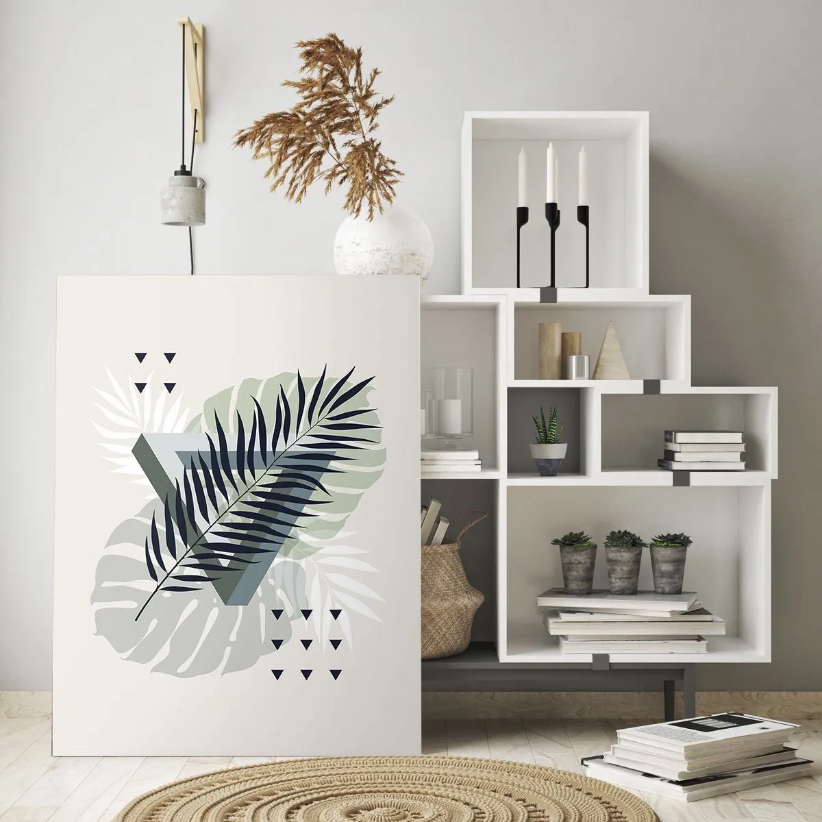 Billede på glas - Natur og geometri - to ordener? - 50x70 cm