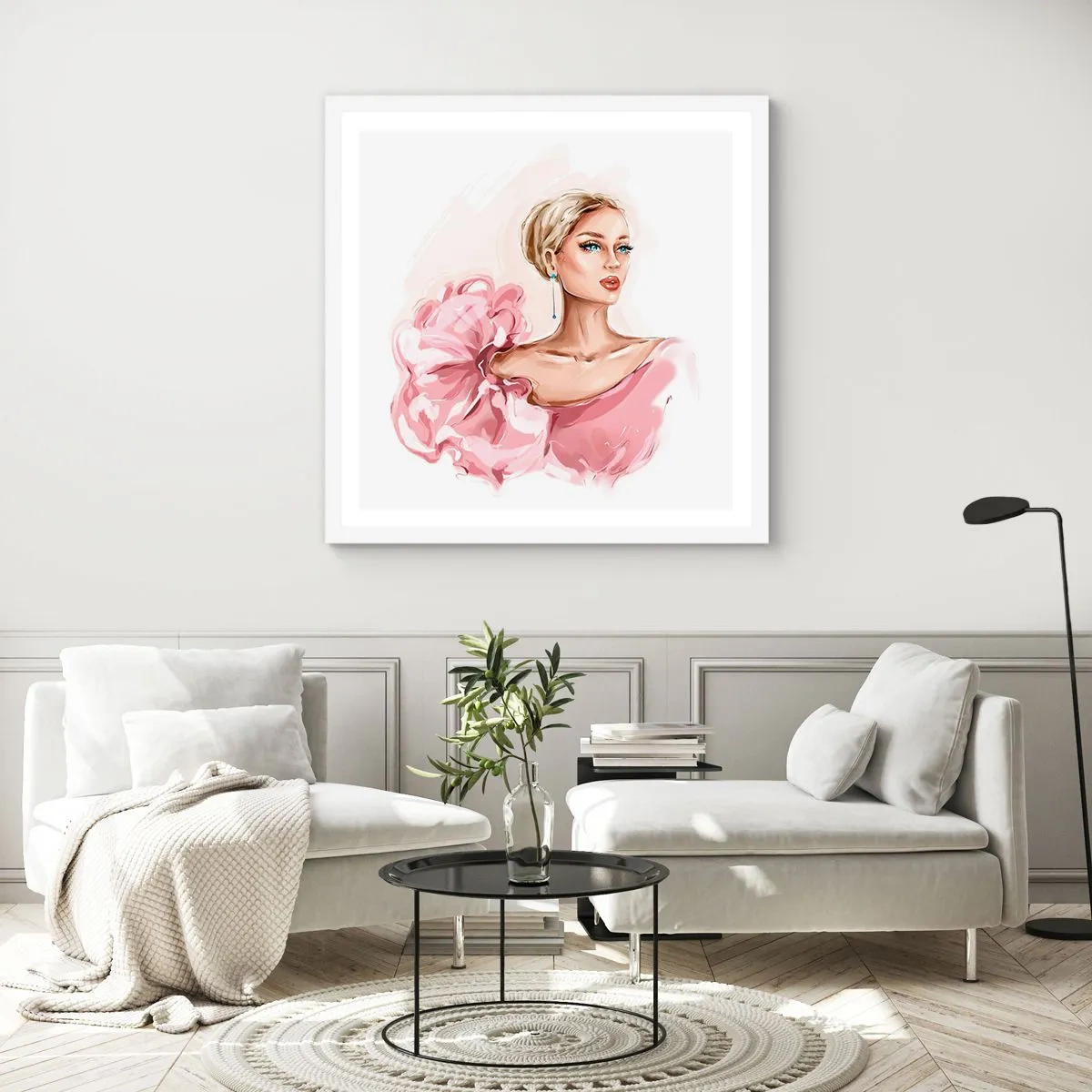 Plakat i hvid ramme - Som malet... - 30x30 cm