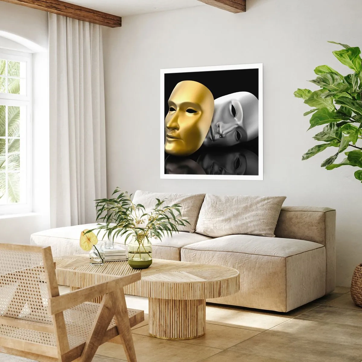 Plakat - Livet er teater - 50x50 cm