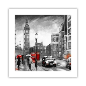 Plakat - Overhovedet ikke en grå by - 40x40 cm