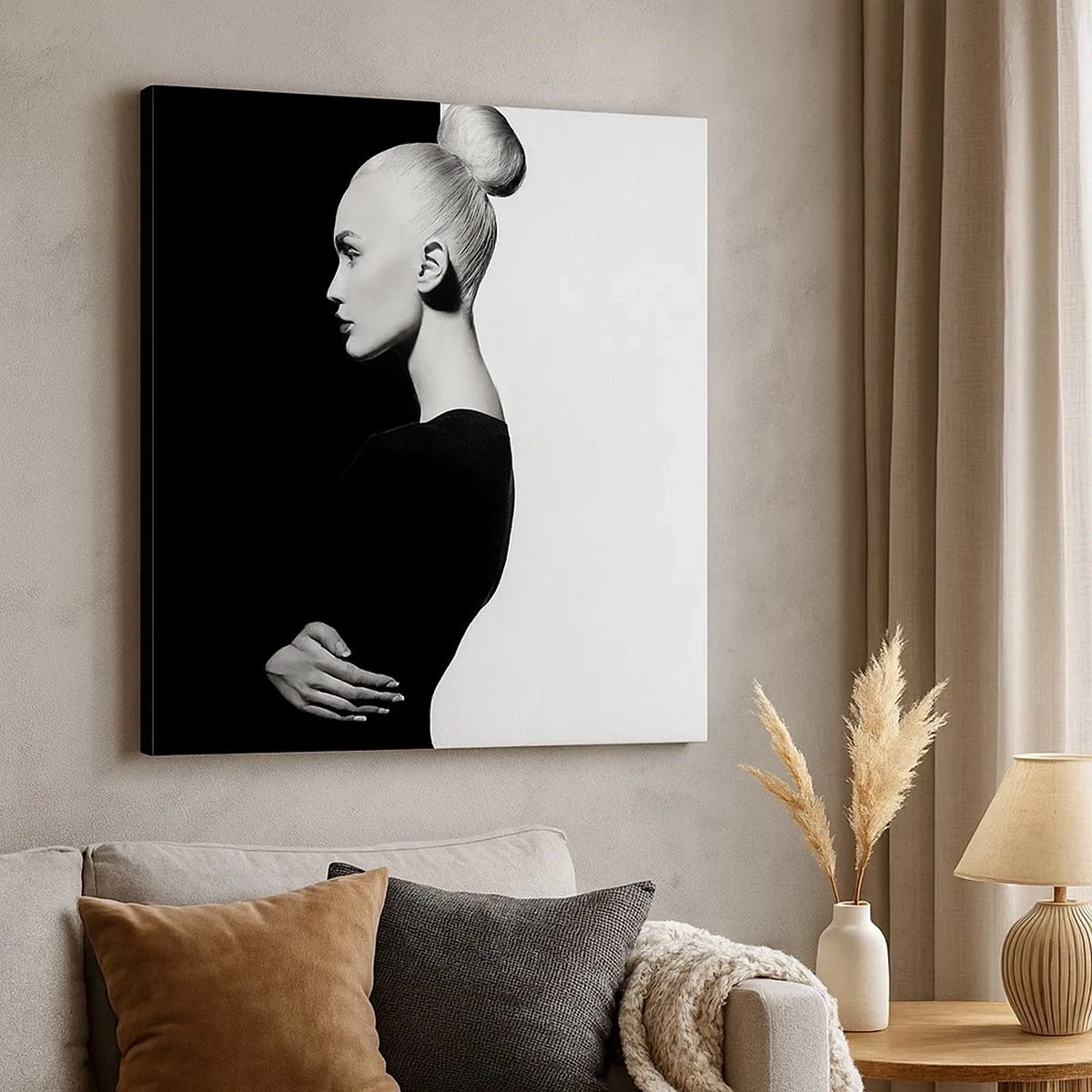 Lærredstryk - Billede på lærred - Blot en kvinde - 30x30 cm