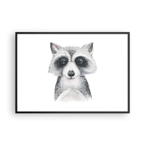 Plakat i sort ramme - Et øjeblik til at trække på skuldrene - 100x70 cm