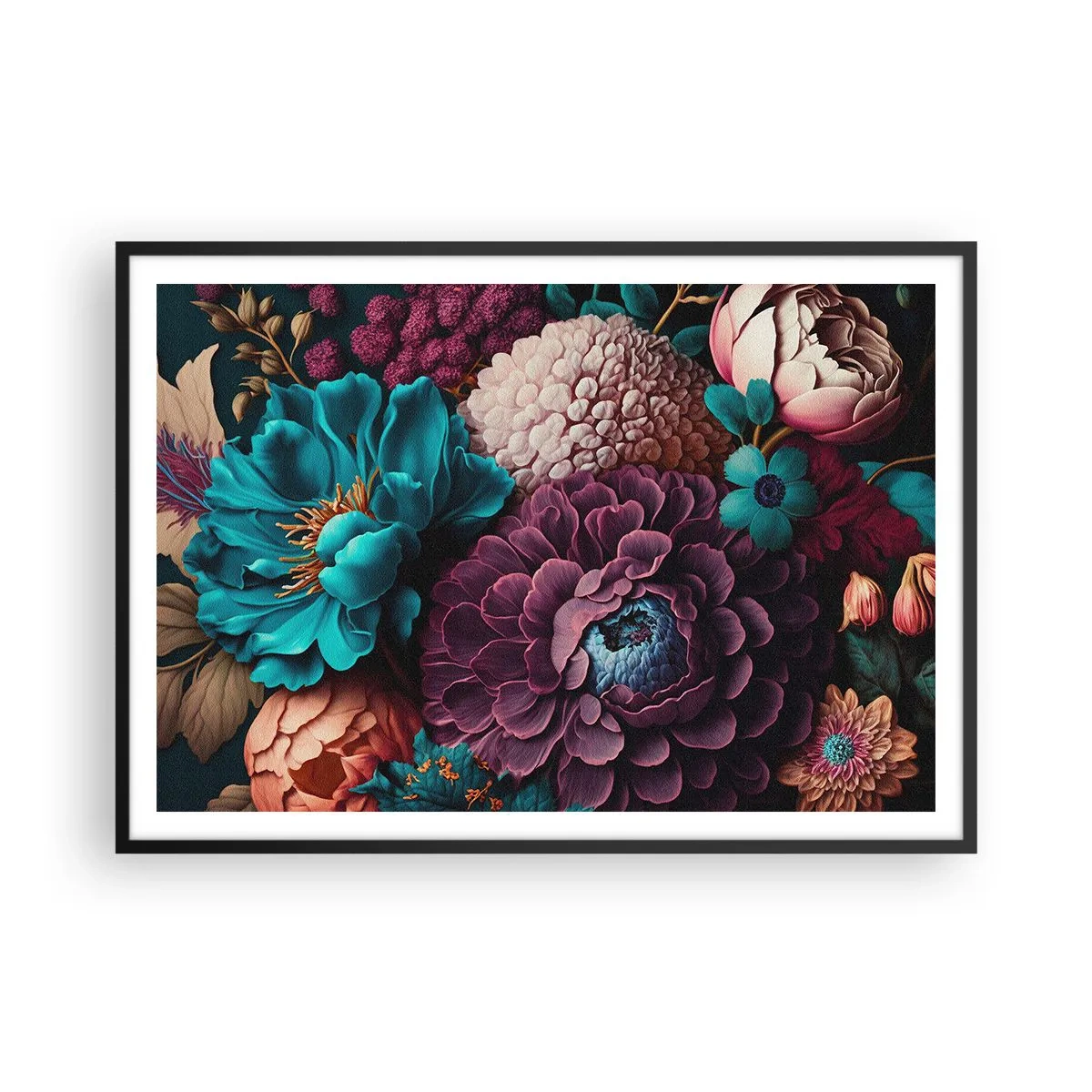 Plakat i sort ramme - Natur i overflod - 100x70 cm