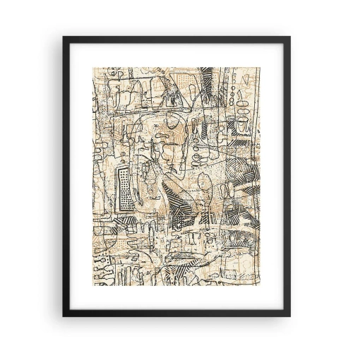 Plakat i sort ramme - Venter på at blive afkodet - 40x50 cm