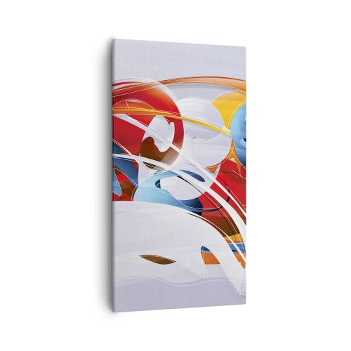 Lærredstryk - Billede på lærred - Elementernes dans - 55x100 cm