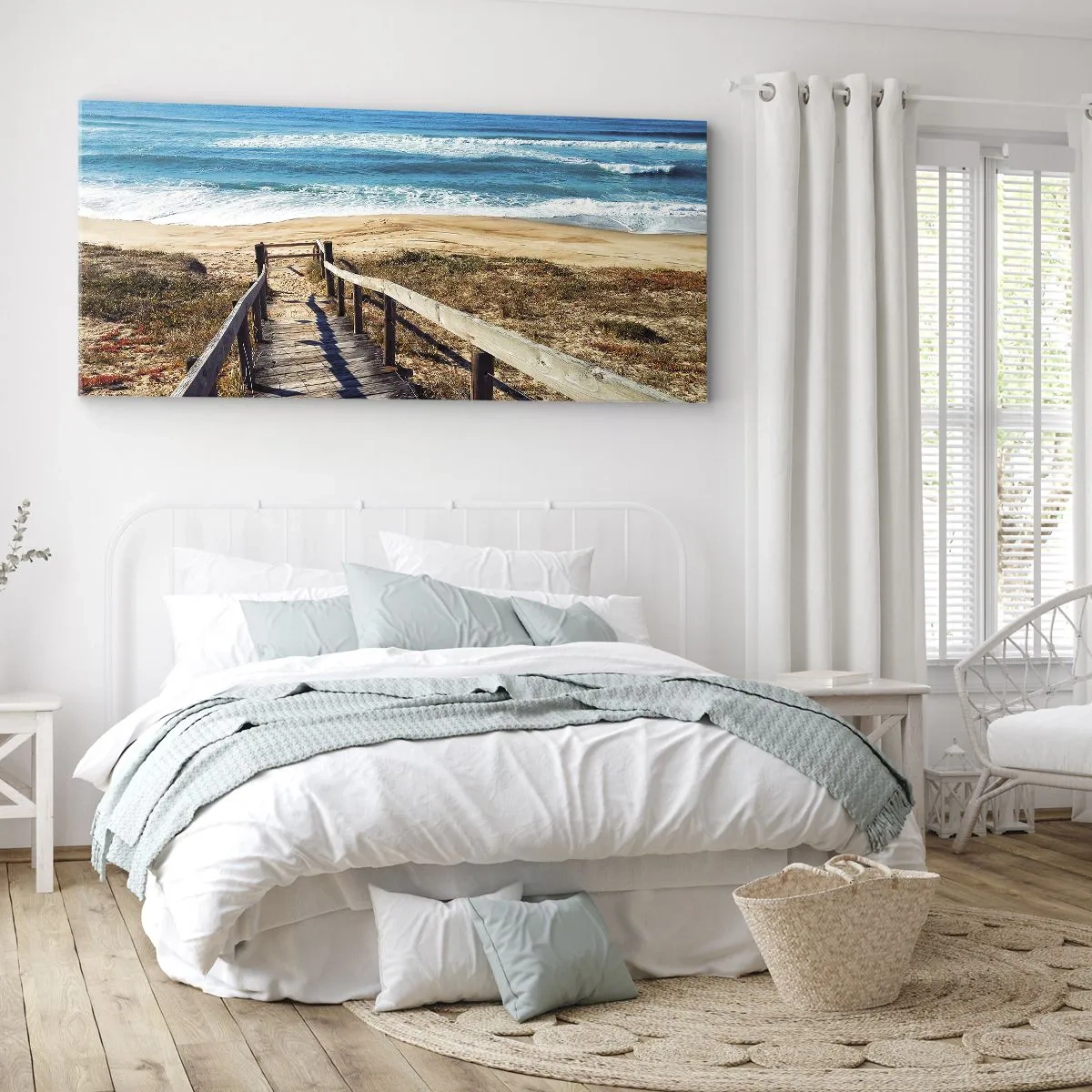 Lærredstryk - Billede på lærred - Løb! - 100x40 cm
