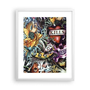 Plakat i hvid ramme - En tatovørers drøm - 40x50 cm