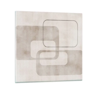 Billede på glas - Geometrisk fuga - 70x70 cm