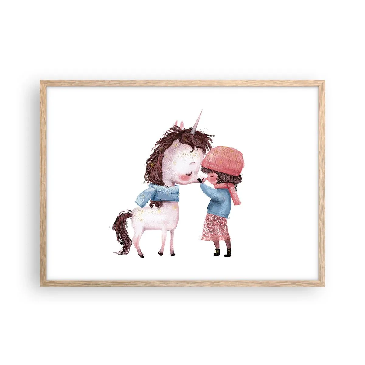 Plakat i ramme af lyst egetræ - En vinterhistorie - 70x50 cm