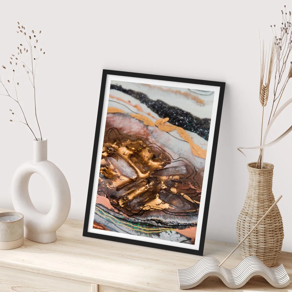 Plakat i sort ramme - Jord element - 61x91 cm