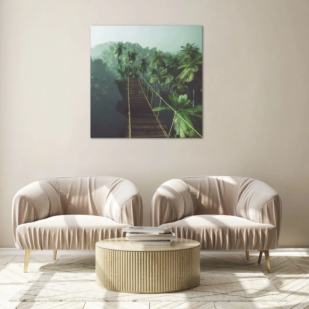 Billede på glas - Over det kogende grønne - 40x40 cm