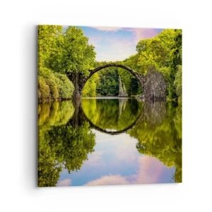 Lærredstryk - Billede på lærred - På mødet mellem to verdener - 70x70 cm