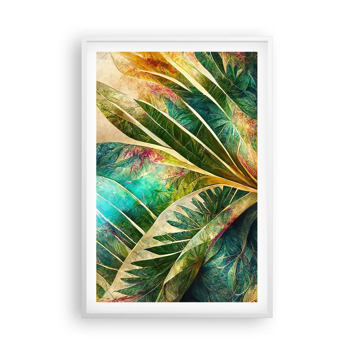 Plakat i hvid ramme - Farver fra troperne - 61x91 cm