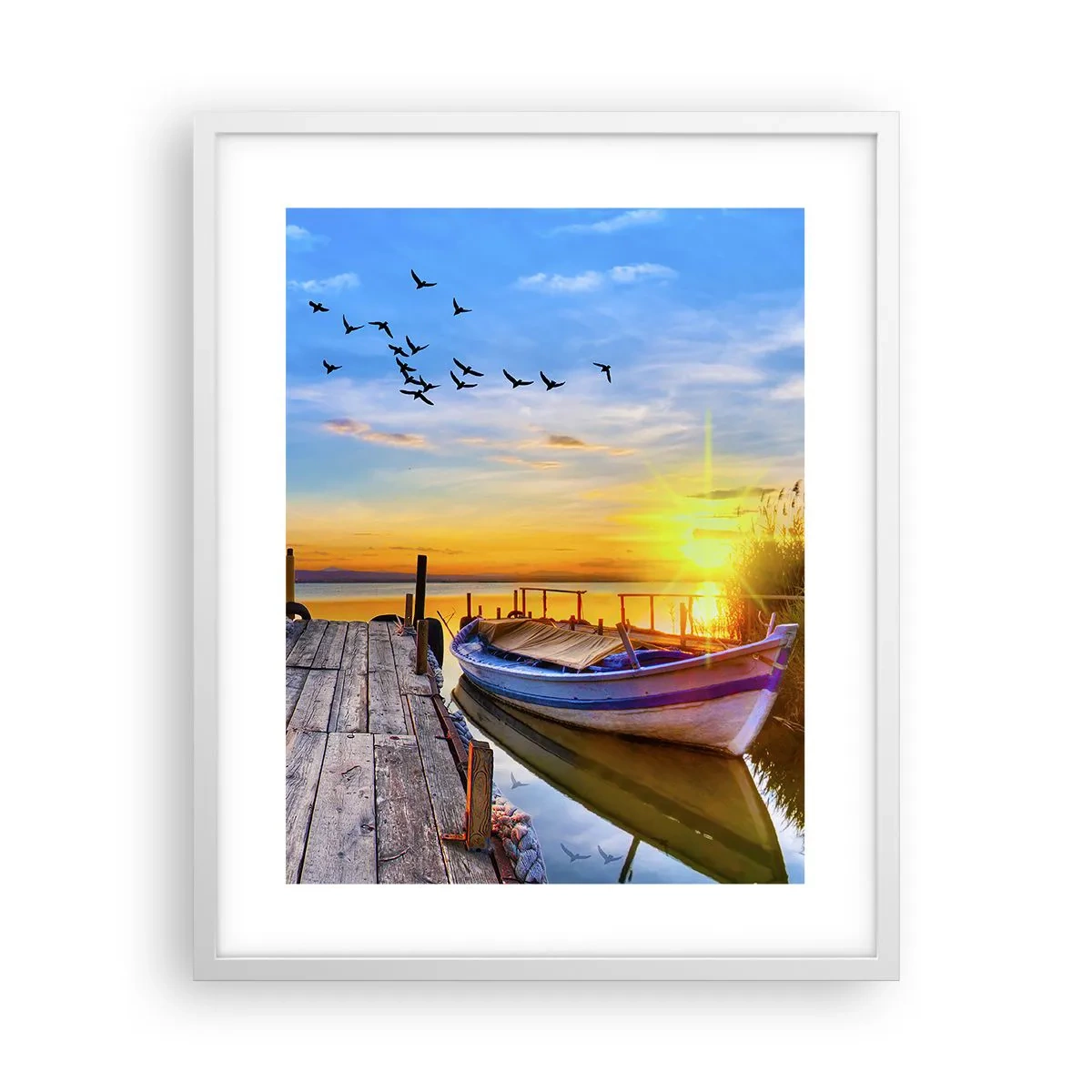 Plakat i hvid ramme - Farvel, indtil i morgen - 40x50 cm