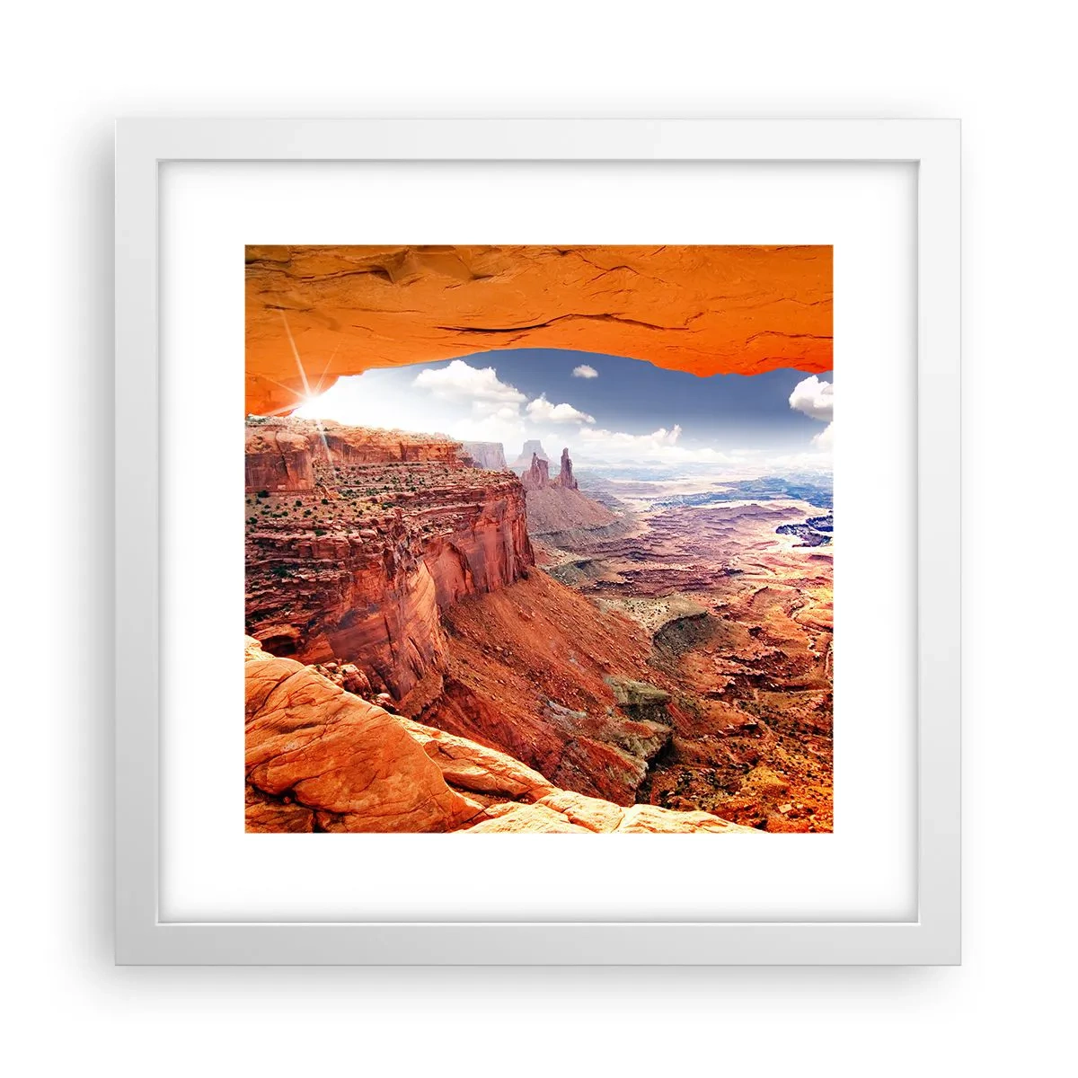 Plakat i hvid ramme - Udskåret af naturen selv - 30x30 cm