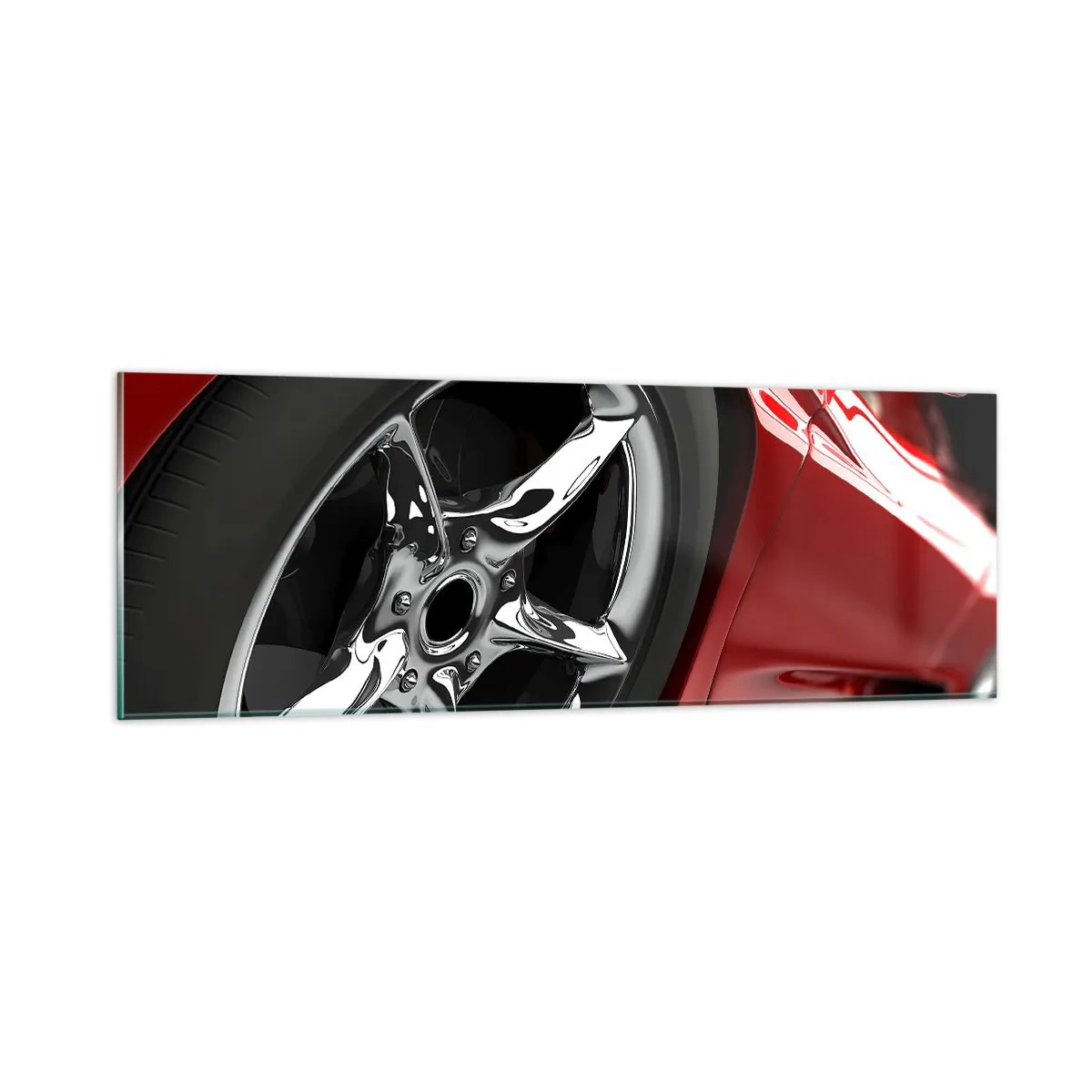 Billede på glas - Lavet til fart - 90x30 cm