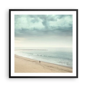 Plakat i sort ramme - På jagt efter fred - 60x60 cm