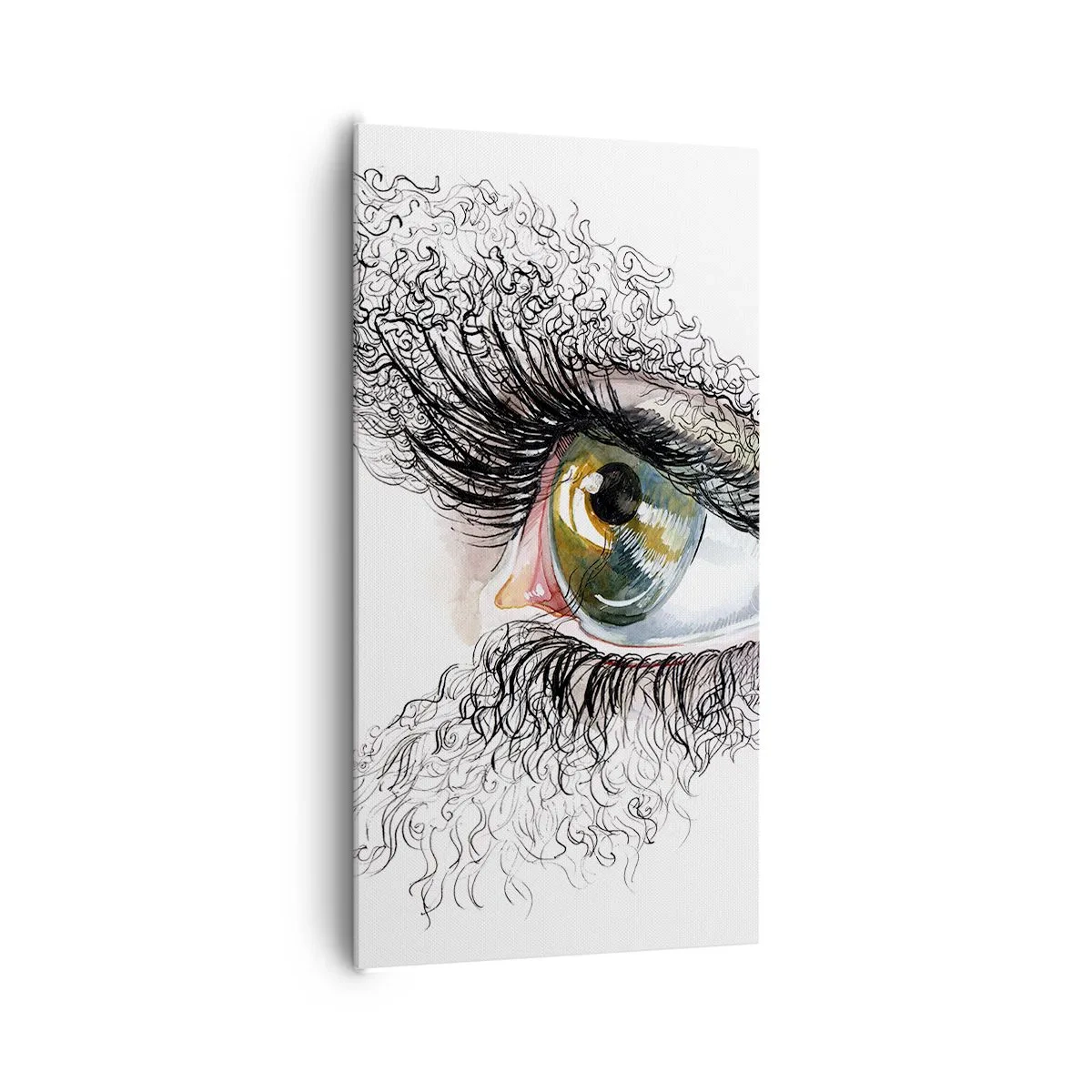 Lærredstryk - Billede på lærred - Se direkte ind i sjælen - 65x120 cm