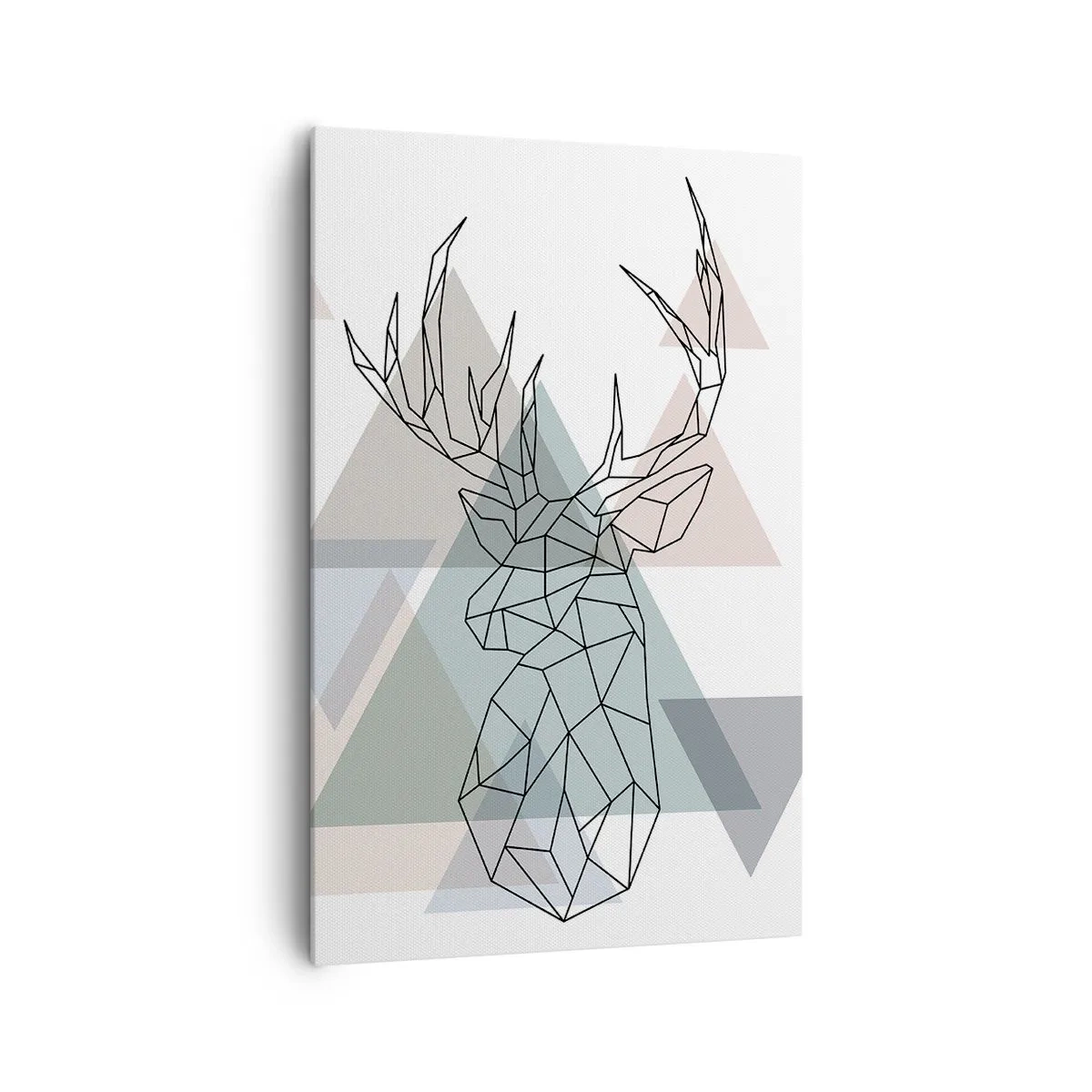 Lærredstryk - Billede på lærred - I en geometrisk skov - 80x120 cm