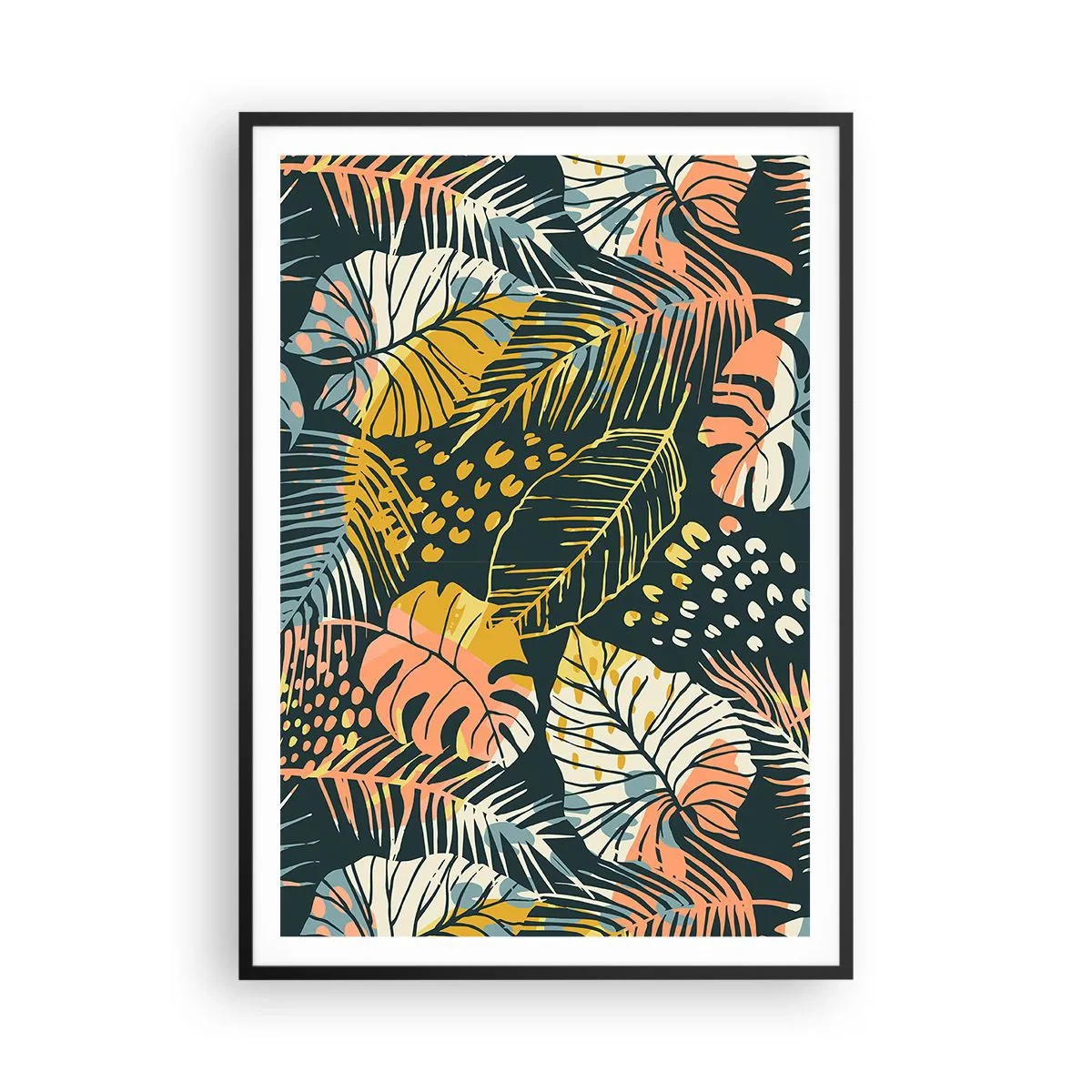 Plakat i sort ramme - Løvrig fantasi - 70x100 cm