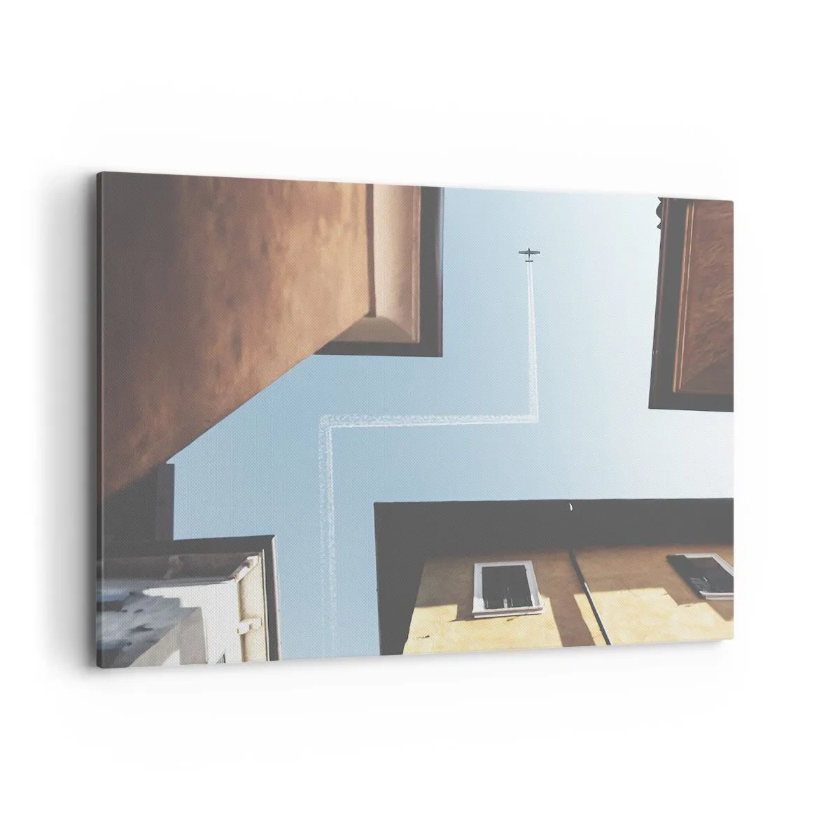 Lærredstryk - Billede på lærred - Over den urbane labyrint - 100x70 cm