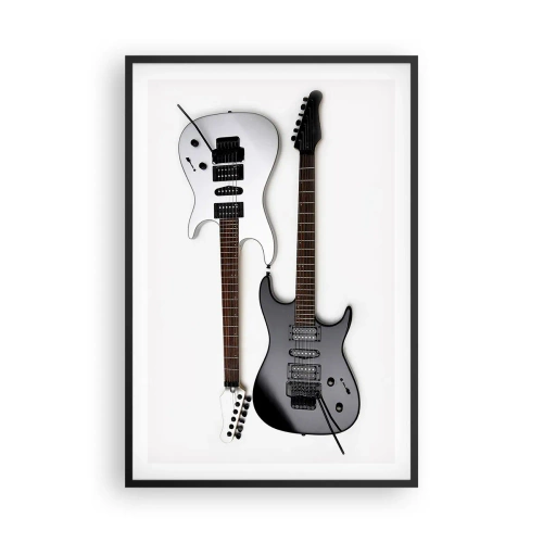 Plakat i sort ramme - Harmoni af former - 61x91 cm