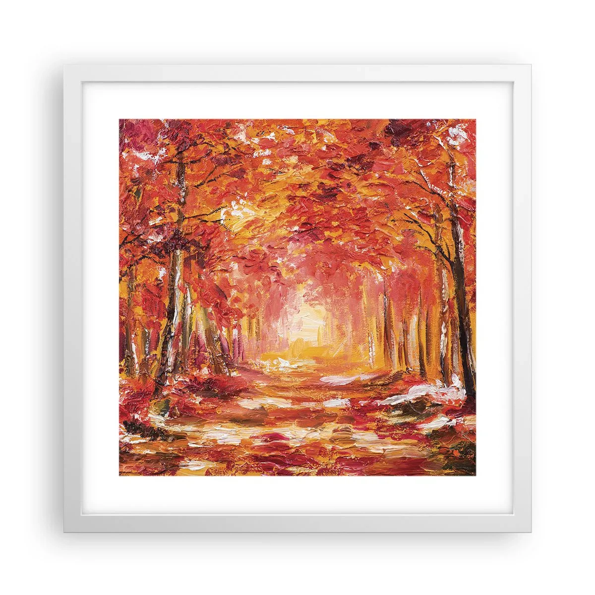 Plakat i hvid ramme - Kobberskov - 40x40 cm