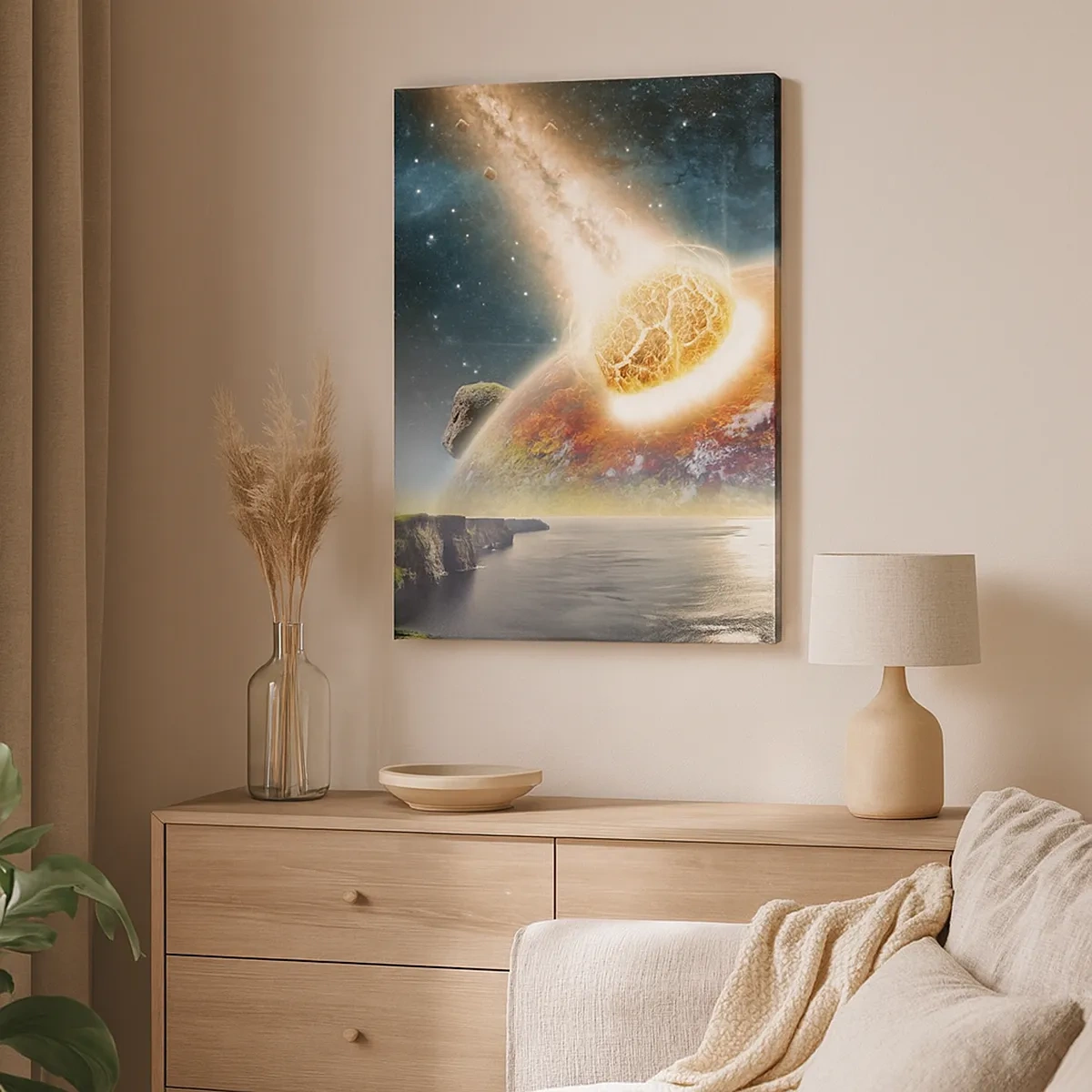 Lærredstryk - Billede på lærred - Kosmisk drama - 50x70 cm