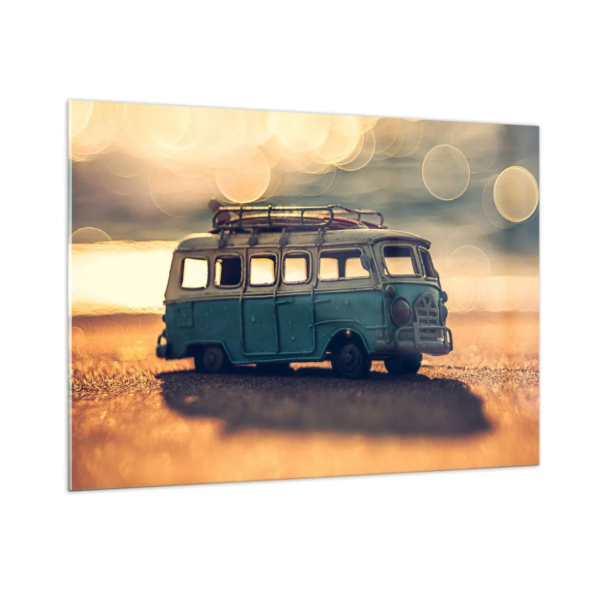 Billede på glas - Enden på idolerne: penge og arbejde - 100x70 cm