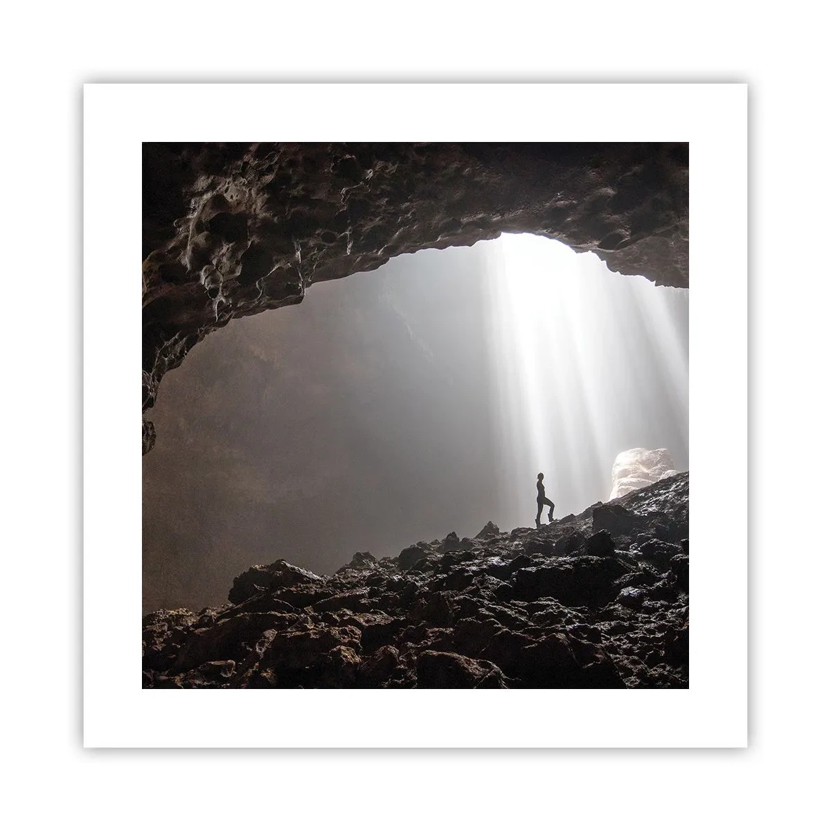 Plakat - Lysende grotte - 40x40 cm